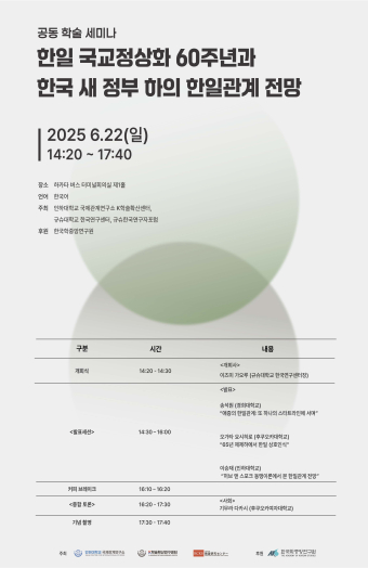 [Inha ICIS] The 60th Anniversary of the Normalization of Korea-Japan Relations and the Prospect of Korea-Japan Relations under the New South Korean Government                                 썸네일